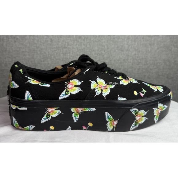 Vans Authentic Stackform Platform Sneaker Morph Butterfly M8 W9.5 Glow-in-Dark - Picture 1 of 11